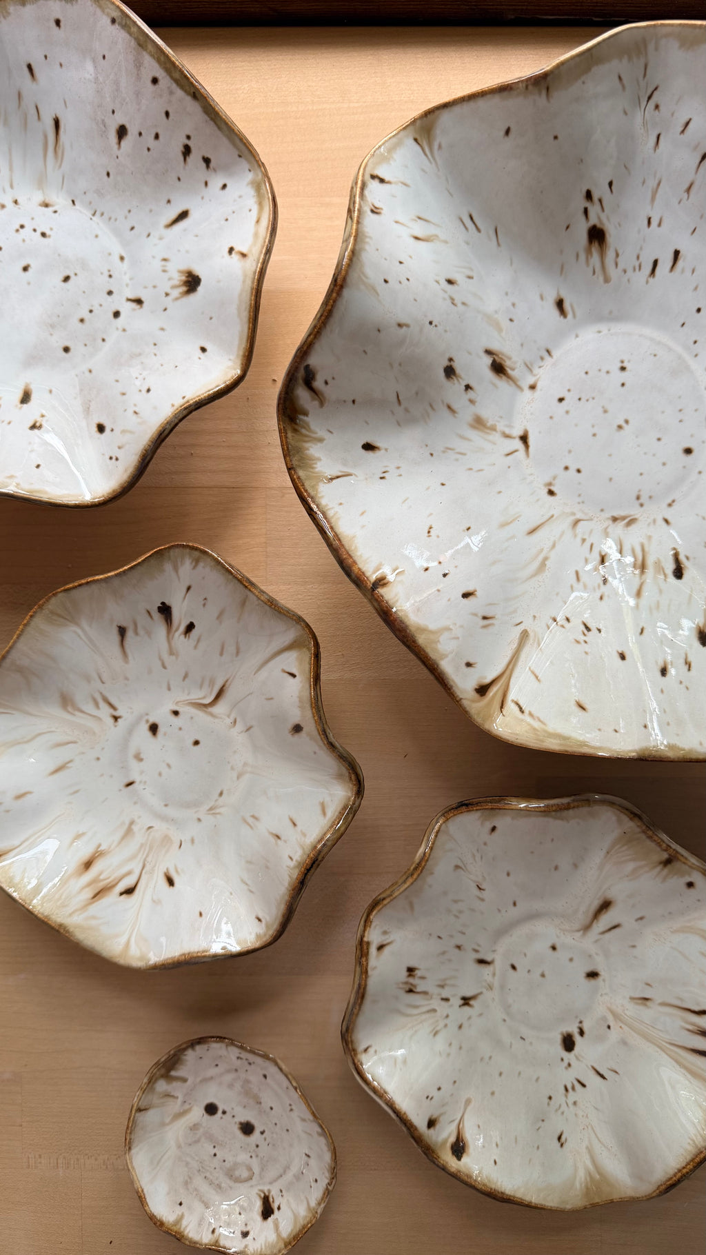 Parasol Mushroom Bowl Collection — Set of 3 bowls ✨