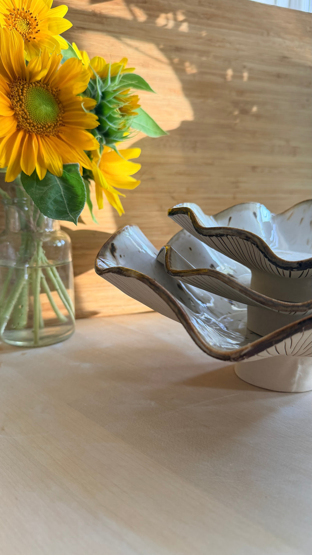 Parasol Mushroom Bowl Collection — Set of 3 bowls ✨